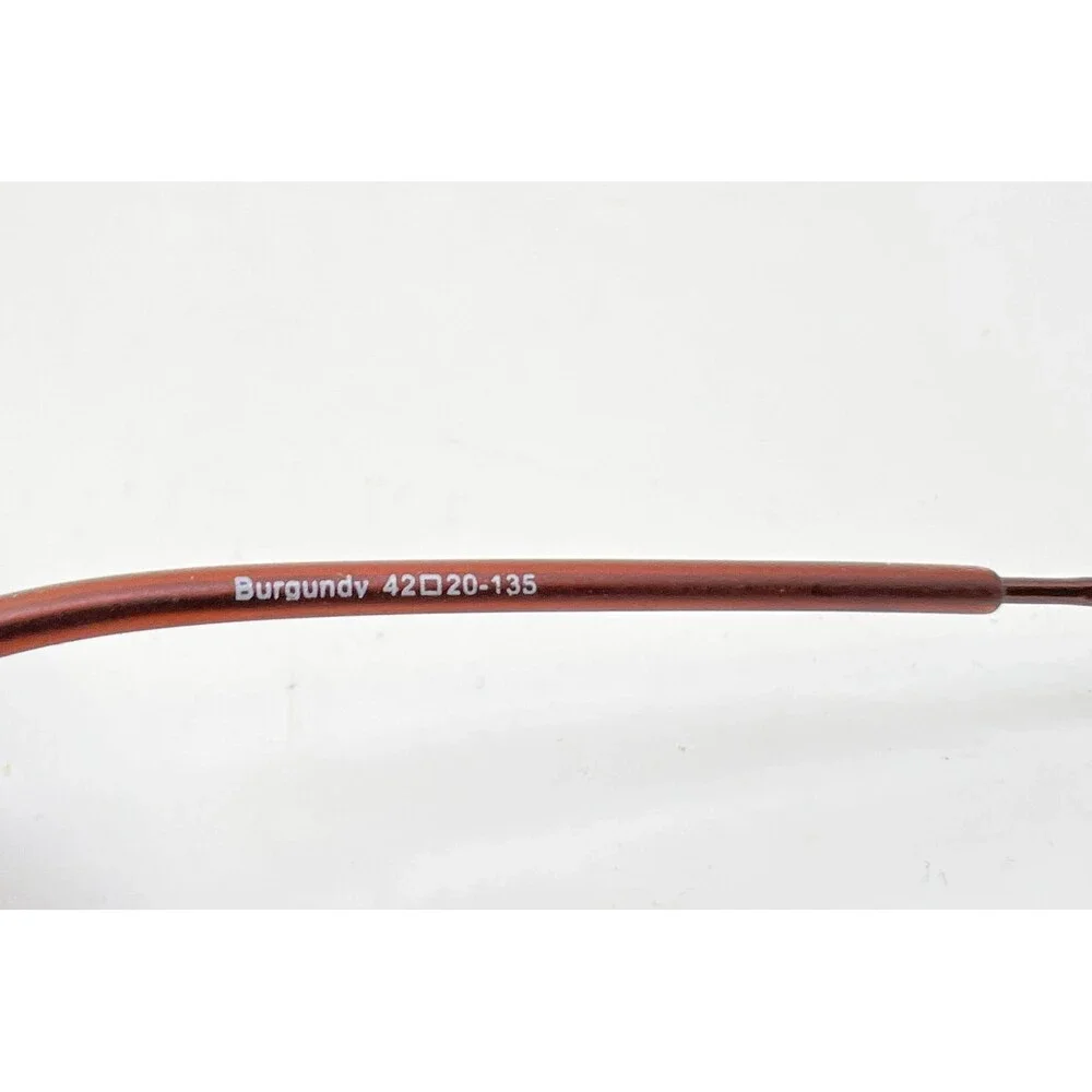 Unbranded Eyeglasses Women Burgundy Metal Oval Frame 42-20-135 7714 Small